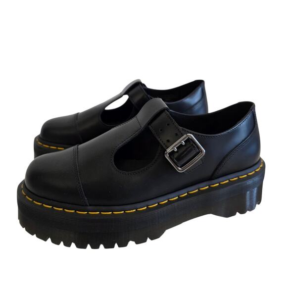 Dr. Martens Bethan T-Bar Platform Black Mary Jane Shoes Women's Size 9 - Picture 8 of 9